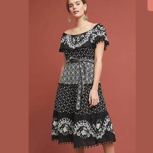 Anthropologie Marisol Embroidered Off Shoulder